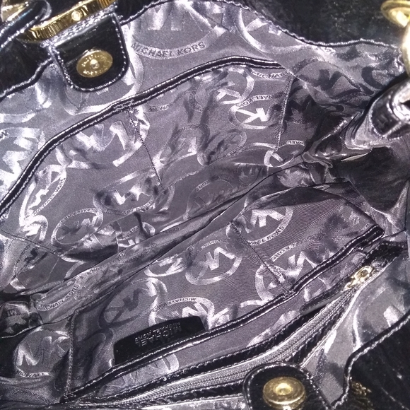 Michael Kors Black Patent Leather Bag - Picture 6 of 6